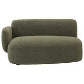 Temple &amp; Webster 3 Seater Forest Green Moab Left Chaise Sofa Set