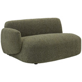 Temple &amp; Webster 3 Seater Forest Green Moab Left Chaise Sofa Set