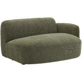 Temple &amp; Webster 3 Seater Forest Green Moab Right Chaise Sofa Set