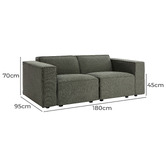 Temple &amp; Webster Russo 2 Seater Modular Sofa