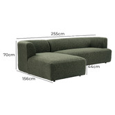 Temple &amp; Webster Gala 4 Seater Boucle Sofa with Chaise