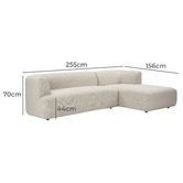 Temple &amp; Webster Gala 4 Seater Boucle Sofa with Chaise