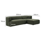 Temple &amp; Webster Gala 4 Seater Boucle Sofa with Chaise