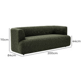 Temple &amp; Webster Gala 3 Seater Boucle Sofa