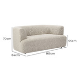 Temple &amp; Webster Gala 2 Seater Boucle Sofa