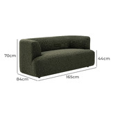 Temple &amp; Webster Gala 2 Seater Boucle Sofa