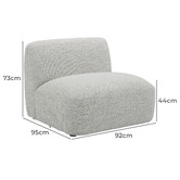 Temple &amp; Webster Natural Moab Armless Lounge Chair