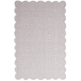 Temple &amp; Webster Rowe Boucle Wool-Blend Scalloped Rug