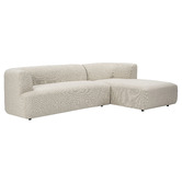 Temple &amp; Webster Gala 4 Seater Boucle Sofa with Chaise