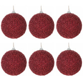 Temple &amp; Webster Set of 6 Sugar Bead Baubles