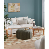 Temple &amp; Webster Bungalow Premium 3 Seater Fabric Sofa