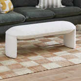 Temple &amp; Webster Leo Boucle Ottoman Bench