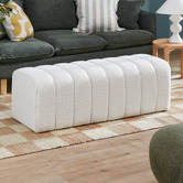 Temple &amp; Webster Ora Boucle Large Ottoman Bench