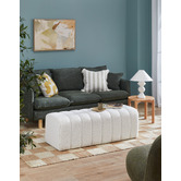 Temple &amp; Webster Ora Boucle Large Ottoman Bench