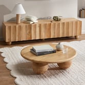 Temple &amp; Webster Hendry Round Mango Wood Coffee Table