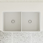 Temple &amp; Webster Bowral Double Fireclay Farmhouse Sink