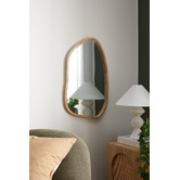 Temple &amp; Webster Timber Pebble Wall Mirror