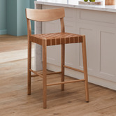 Temple &amp; Webster 65cm Samara Faux Leather Counter Stool