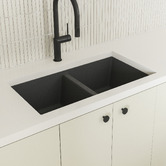 Temple &amp; Webster Lowan Double Granite Kitchen Sink