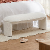 Temple &amp; Webster Leo Boucle Ottoman Bench