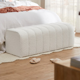 Temple &amp; Webster Ora Boucle Large Ottoman Bench