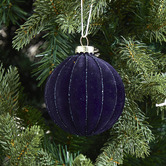 Temple &amp; Webster Set of 6 Ribbed Glass Baubles