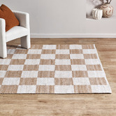 Temple &amp; Webster Rocco Hand-Woven Check Indoor/Outdoor Rug