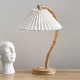 Temple &amp; Webster Harper Rattan Pleated Table Lamp