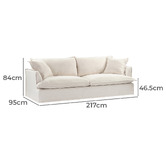 Temple &amp; Webster Softy Premium 3 Seater Slipcover Sofa