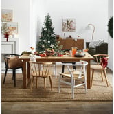 Temple &amp; Webster Aurora Spindle Solid Rubberwood Dining Chairs