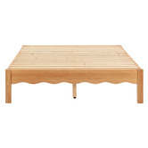 Temple &amp; Webster Evelyn Wavy Pine Wood Bed Base