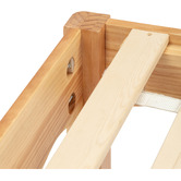 Temple &amp; Webster Evelyn Wavy Pine Wood Bed Base