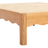 Temple &amp; Webster Evelyn Wavy Pine Wood Bed Base