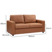 Temple &amp; Webster Jack 2 Seater Faux Leather Sofa