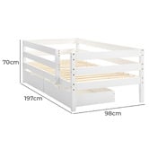 Temple &amp; Webster Fraya 2 Drawer Single Bed