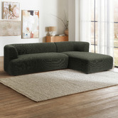 Temple &amp; Webster Gala 4 Seater Boucle Sofa with Chaise