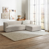 Temple &amp; Webster Gala Boucle 4 Seater Sofa with Chaise