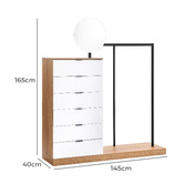 Temple &amp; Webster Tessa Wardrobe &amp; Drawers with Mirror
