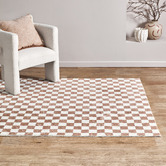 Temple &amp; Webster Ada Machine Washable Check Rug