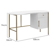 Temple &amp; Webster Angela 1 Drawer Writing Desk