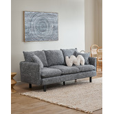 Temple &amp; Webster Noah 3 Seater Slipcover Chenille Sofa