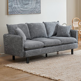 Temple &amp; Webster Noah 3 Seater Slipcover Chenille Sofa