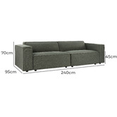 Temple &amp; Webster Russo 3 Seater Sofa