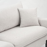 Temple &amp; Webster Natural Georgie 3 Seater Upholstered Sofa