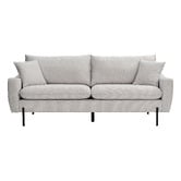Temple &amp; Webster Natural Georgie 3 Seater Upholstered Sofa