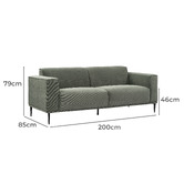 Temple &amp; Webster Rhys 3 Seater Corduroy Sofa