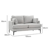 Temple &amp; Webster Harry 2 Seater Upholstered Sofa