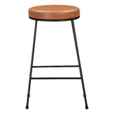 Temple &amp; Webster 65cm Eleanor Faux Leather Barstools