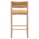 Temple &amp; Webster 65cm Nadia Ash Wood &amp; Hand-Woven Rush Bar Stool