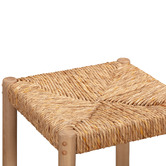 Temple &amp; Webster 65cm Nadia Ash Wood &amp; Hand-Woven Rush Backless Bar Stool
